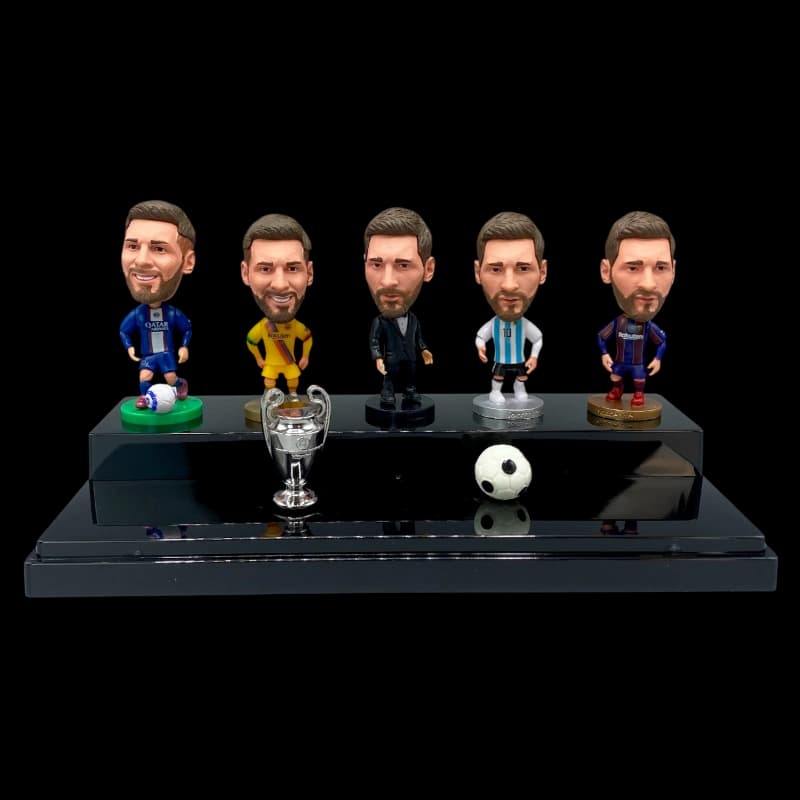 ست فیگور مسی | Lionel Messi Collection | مجموعه 5 عددی + کاپ، توپ و استیج نمایشی