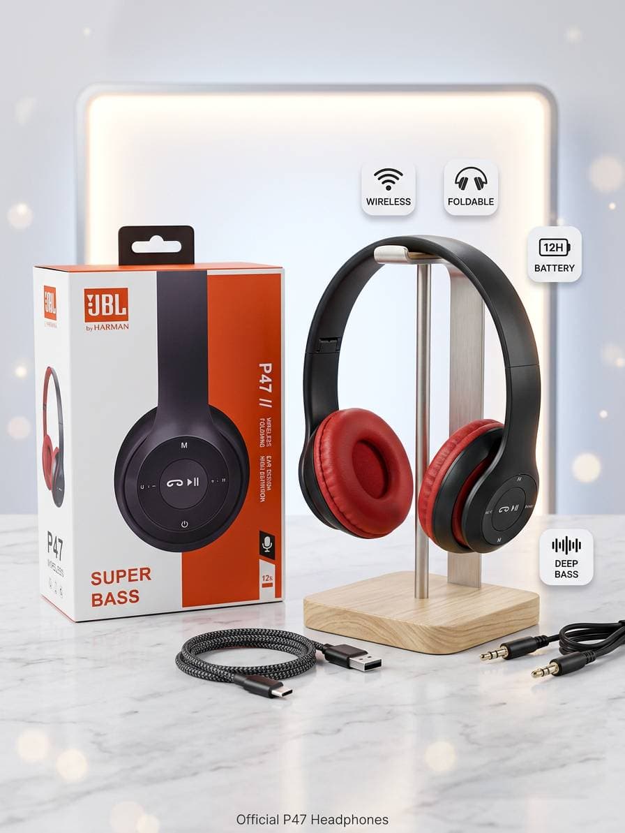 هدفون بلوتوثی مدل HEADPHONE SUPER BASS P47