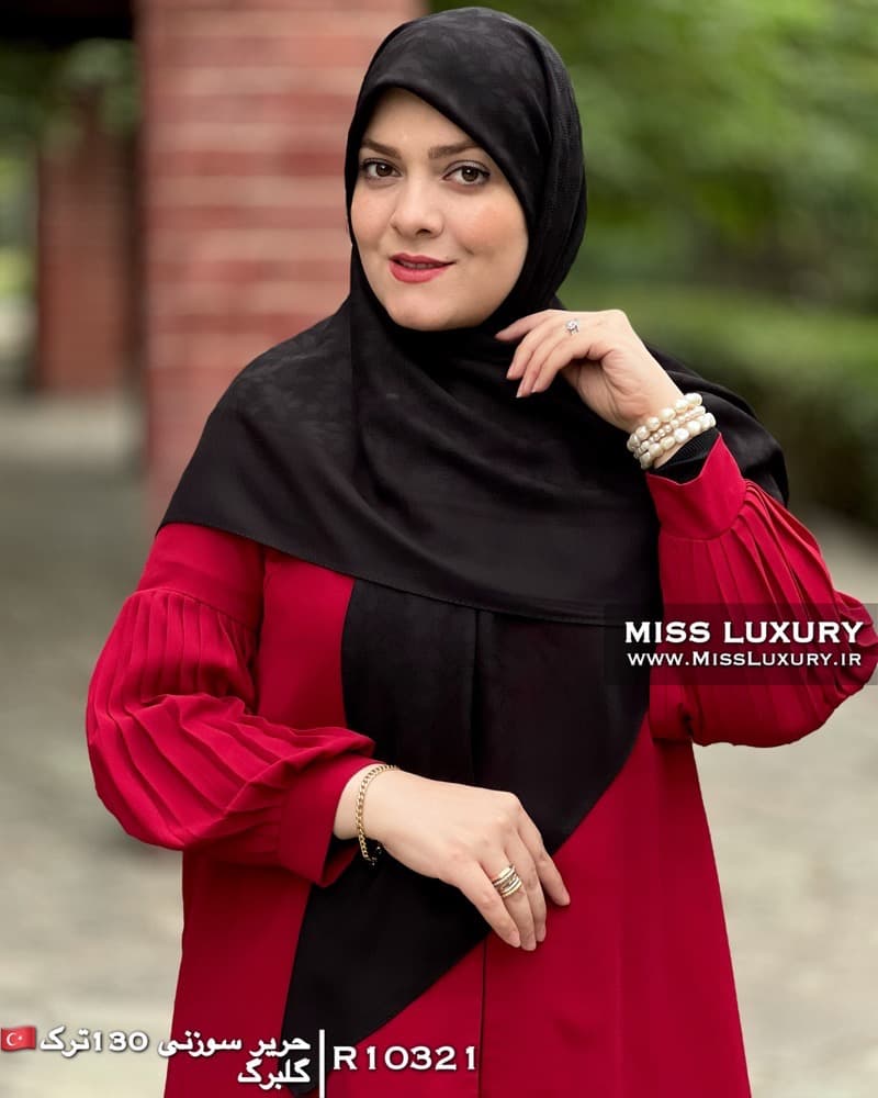 روسری حریر سوزنی گلبرگ R10321