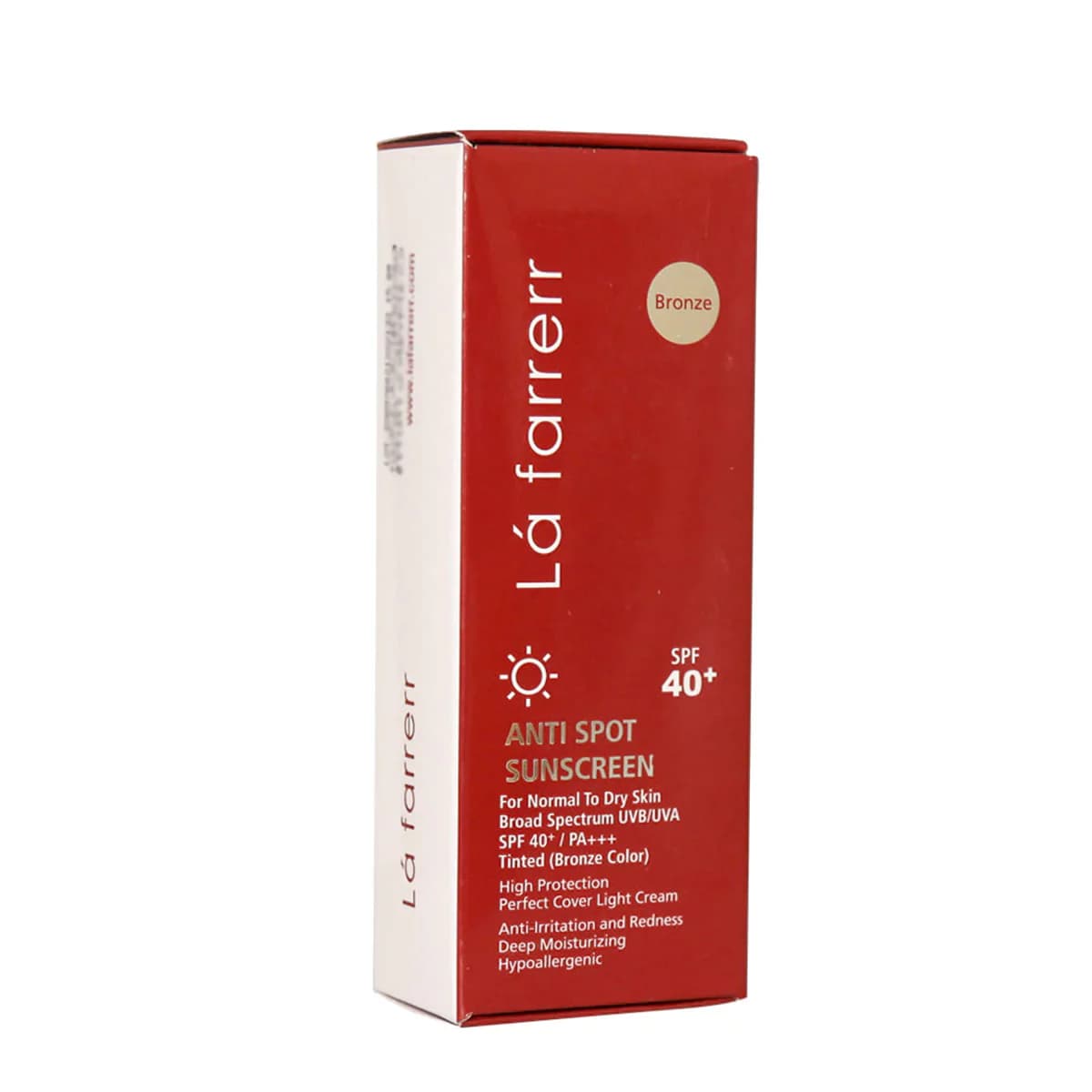 ضد آفتاب و ضد لک رنگی پوست های خشک و معمولی +SPF40 ـ Anti Spot Sunscreen SPF40+ For Normal To Dry Skin ـ لافارر — تصویر ۳