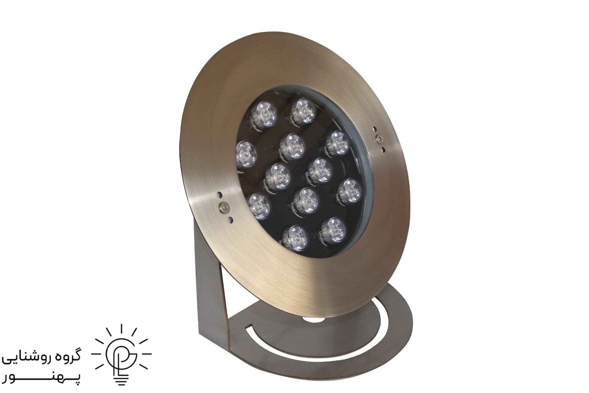 چراغ پايه دار ابنما الومینیوم 12 لامپ LED ضد اب (24W) تک رنگ Ledman کد1353