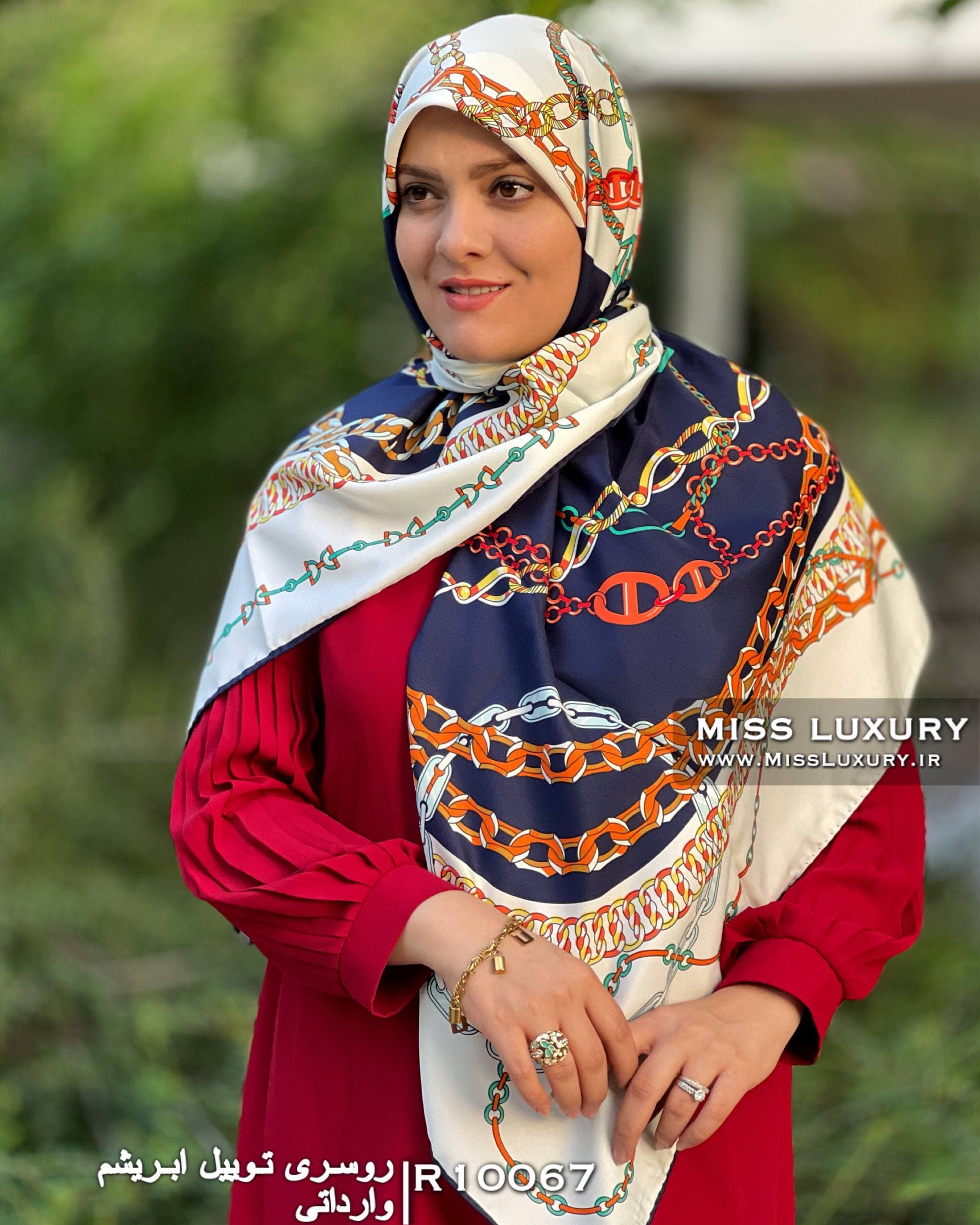 روسری توییل ابریشم وارداتی R10067