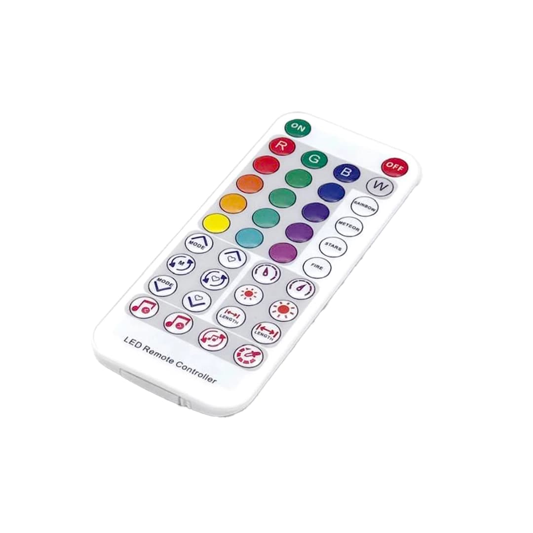 ریموت کنترل از راه دور نور و صدا با ۲۸ برنامه مخصوص ریسه RGB دو خروجی — تصویر ۳