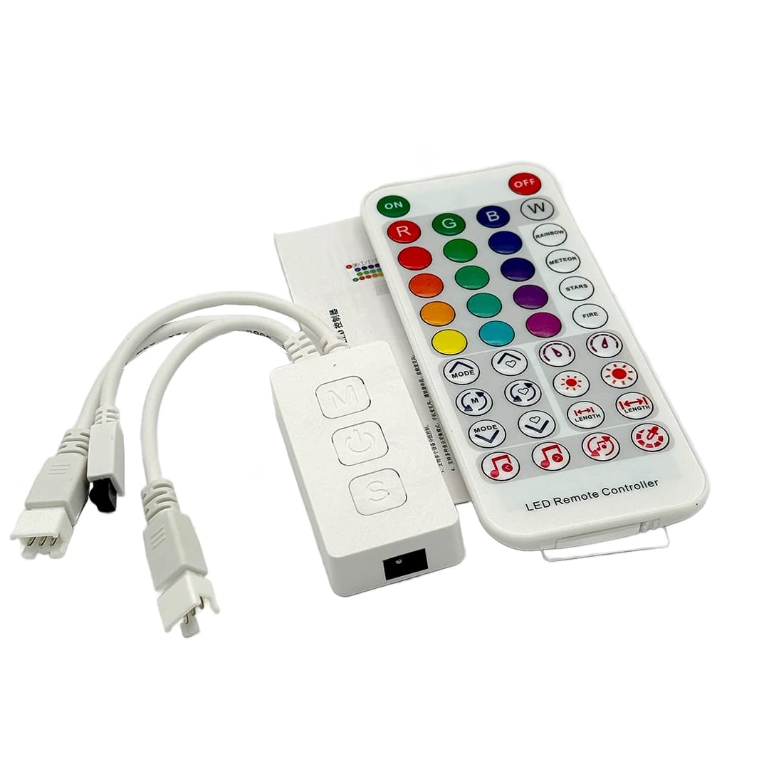 ریموت کنترل از راه دور نور و صدا با ۲۸ برنامه مخصوص ریسه RGB دو خروجی — تصویر ۶