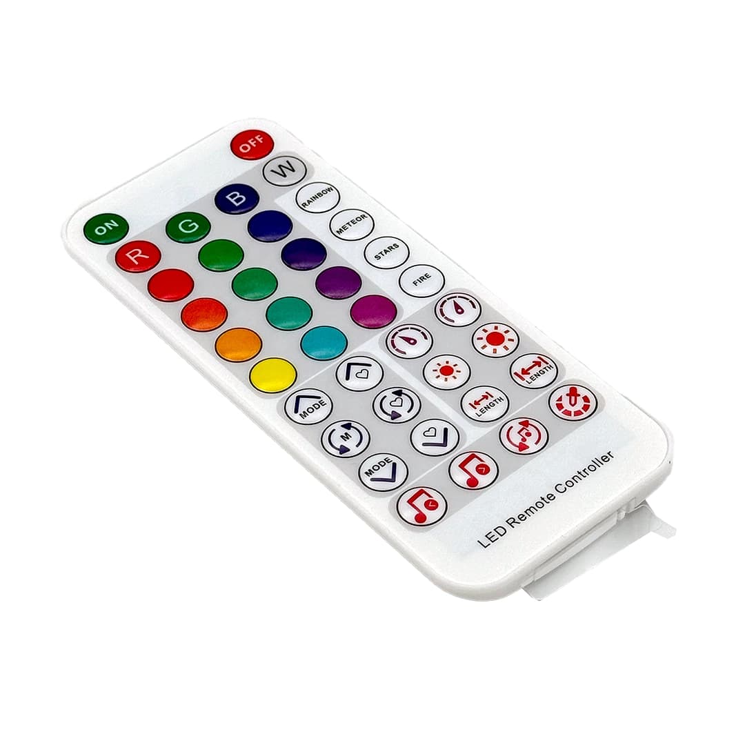 ریموت کنترل از راه دور نور و صدا با ۲۸ برنامه مخصوص ریسه RGB دو خروجی — تصویر ۴