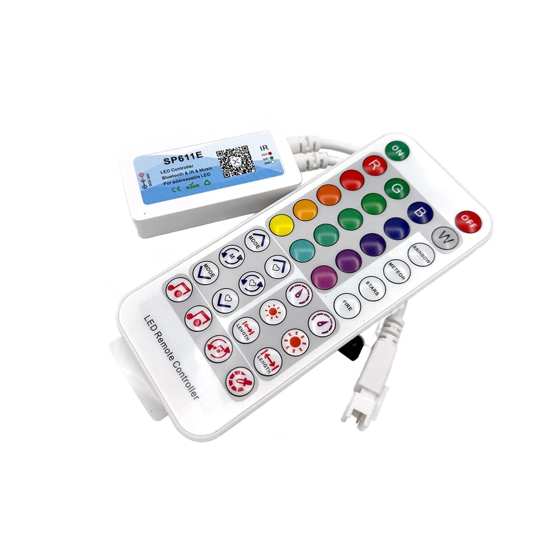 ریموت کنترل از راه دور نور و صدا با ۲۸ برنامه مخصوص ریسه RGB دو خروجی — تصویر ۵