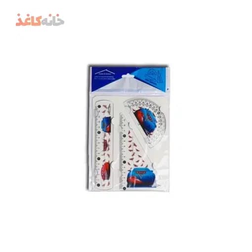 ست 3 تیکه خط کش گونیا نقاله فانتزی طرح مکویین