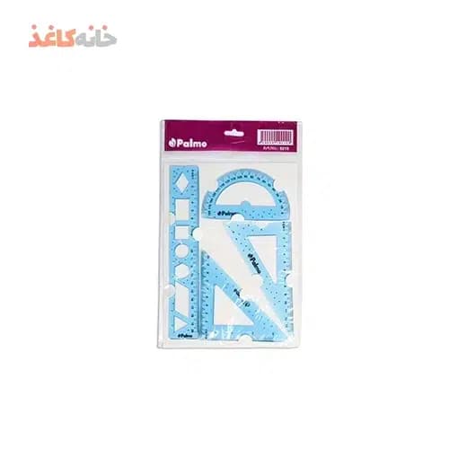 ست 4 تیکه خط کش گونیا نقاله ابی پالمو