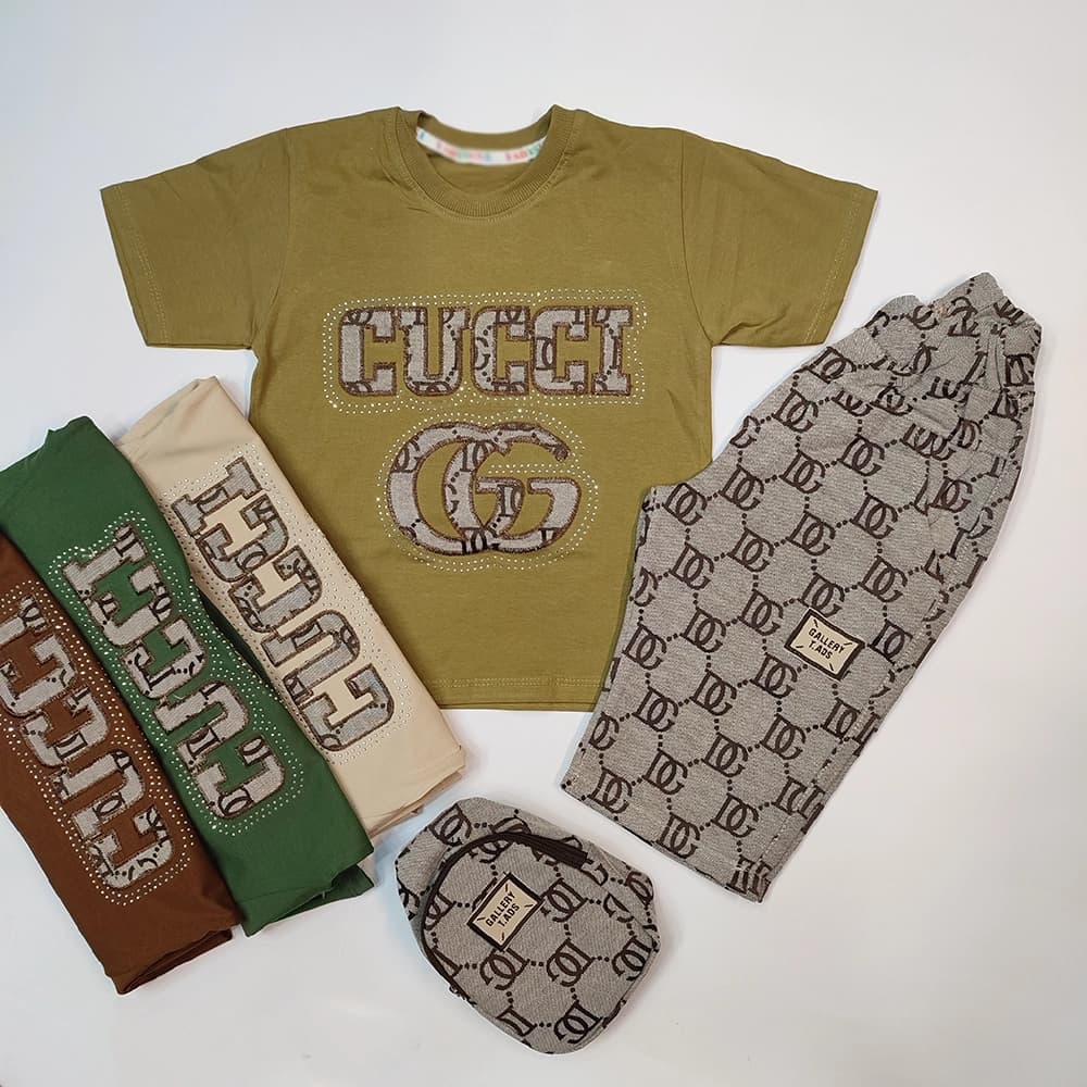 تیشرت شلوارک کیف دار دخترانه و پسرانه GUCCI