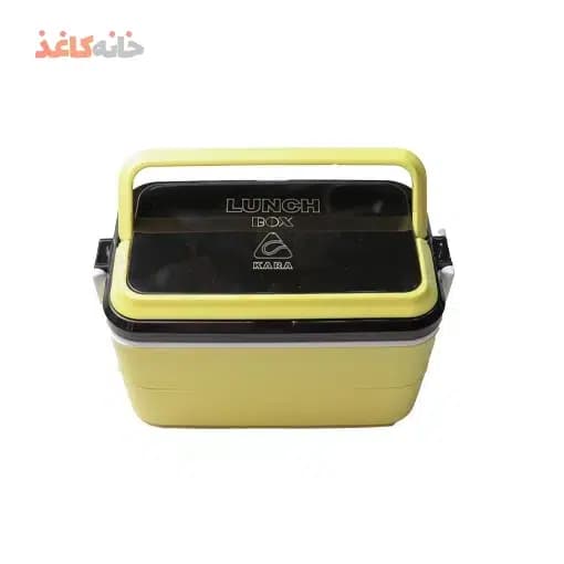 ظرف غذا 2 طبقه کارا رنگ زرد
