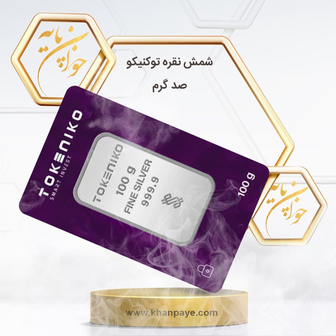 شمش نقره 100 گرمی توکنیکو / عیار 999.9