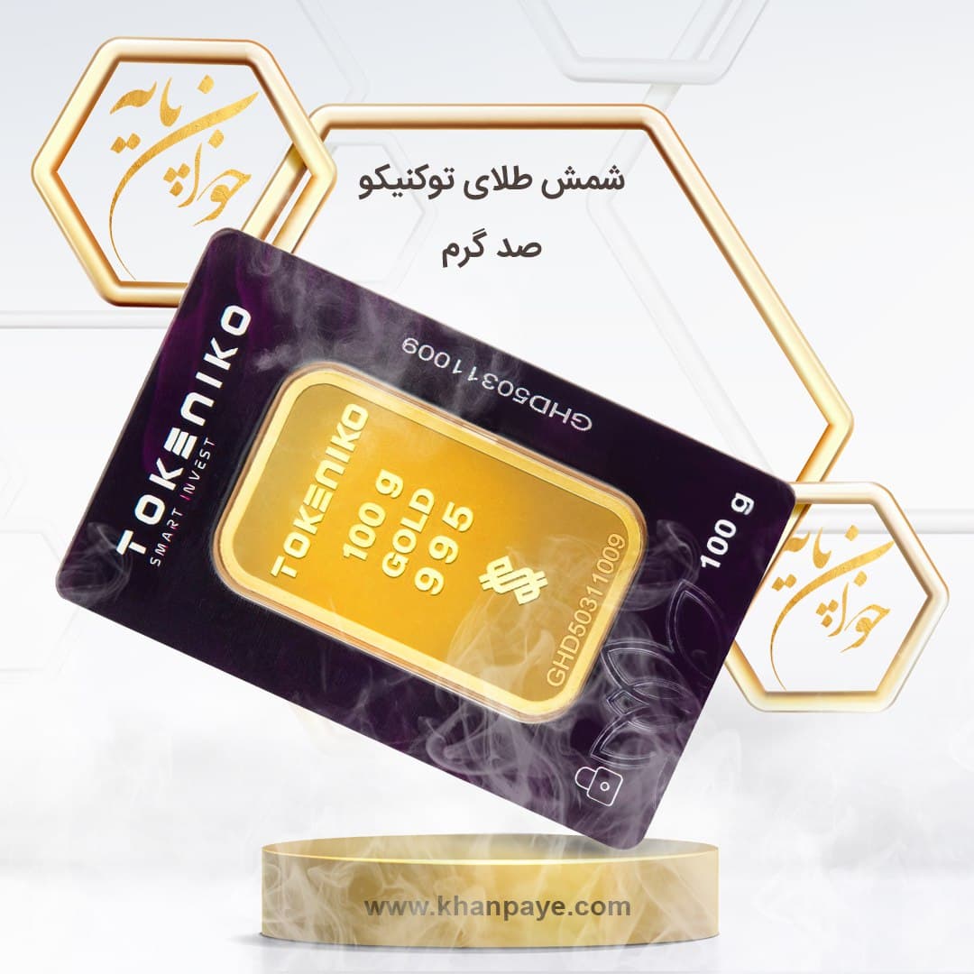 شمش طلای 100 گرمی توکنیکو – 24 عیار