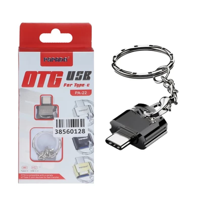 تبدیل Papada USB3.0 OTG Type-C مدل PA-22 – مشکی – ASP (گارانتی شش ماهه آروین)