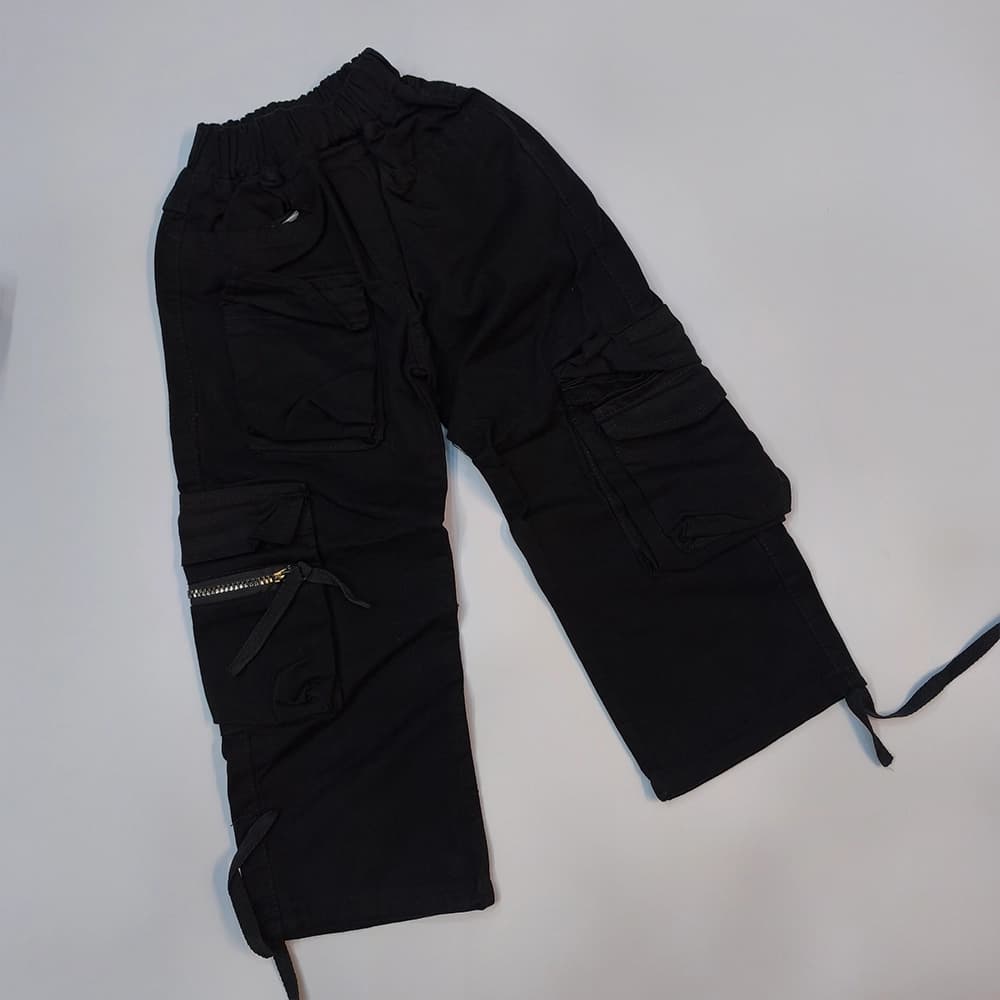 شلوار کتان کارگو پسرانه و دخترانه zipper — تصویر ۷
