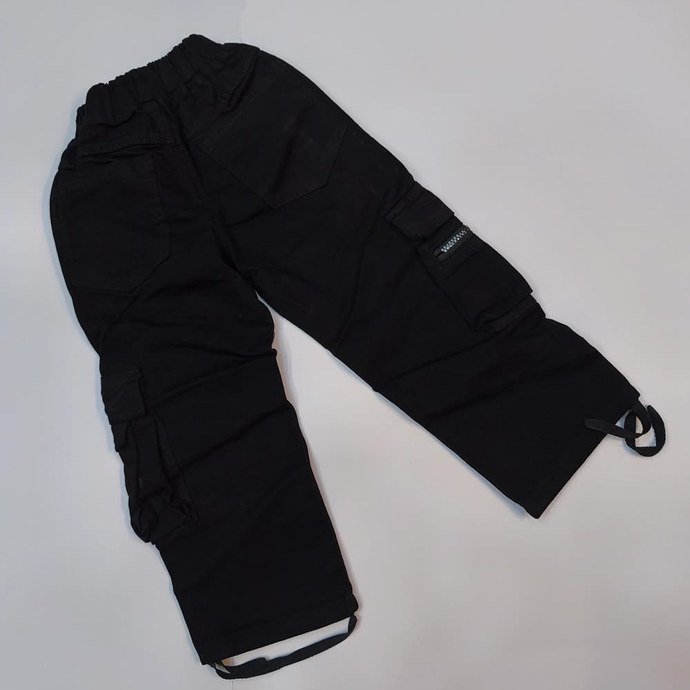 شلوار کتان کارگو پسرانه و دخترانه zipper — تصویر ۶
