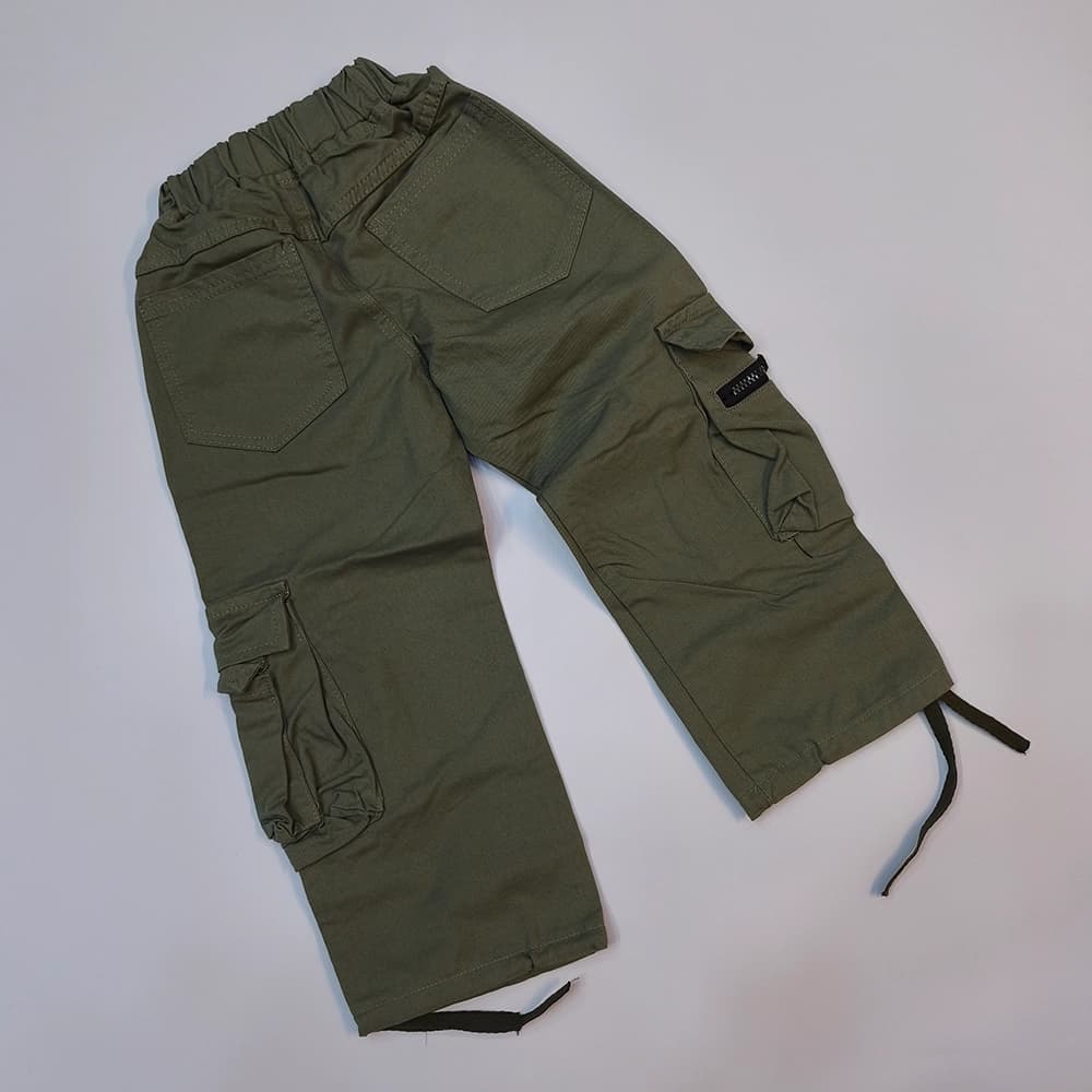 شلوار کتان کارگو پسرانه و دخترانه zipper — تصویر ۴