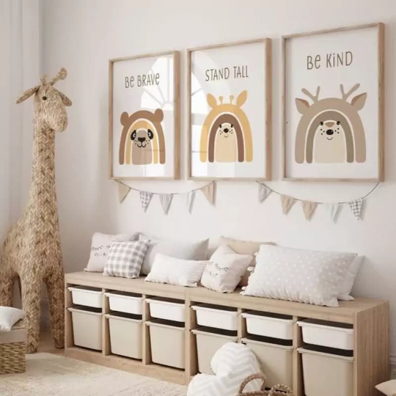 تابلو اتاق کودک مدل بوهو کد 27 مجموعه سه عددی