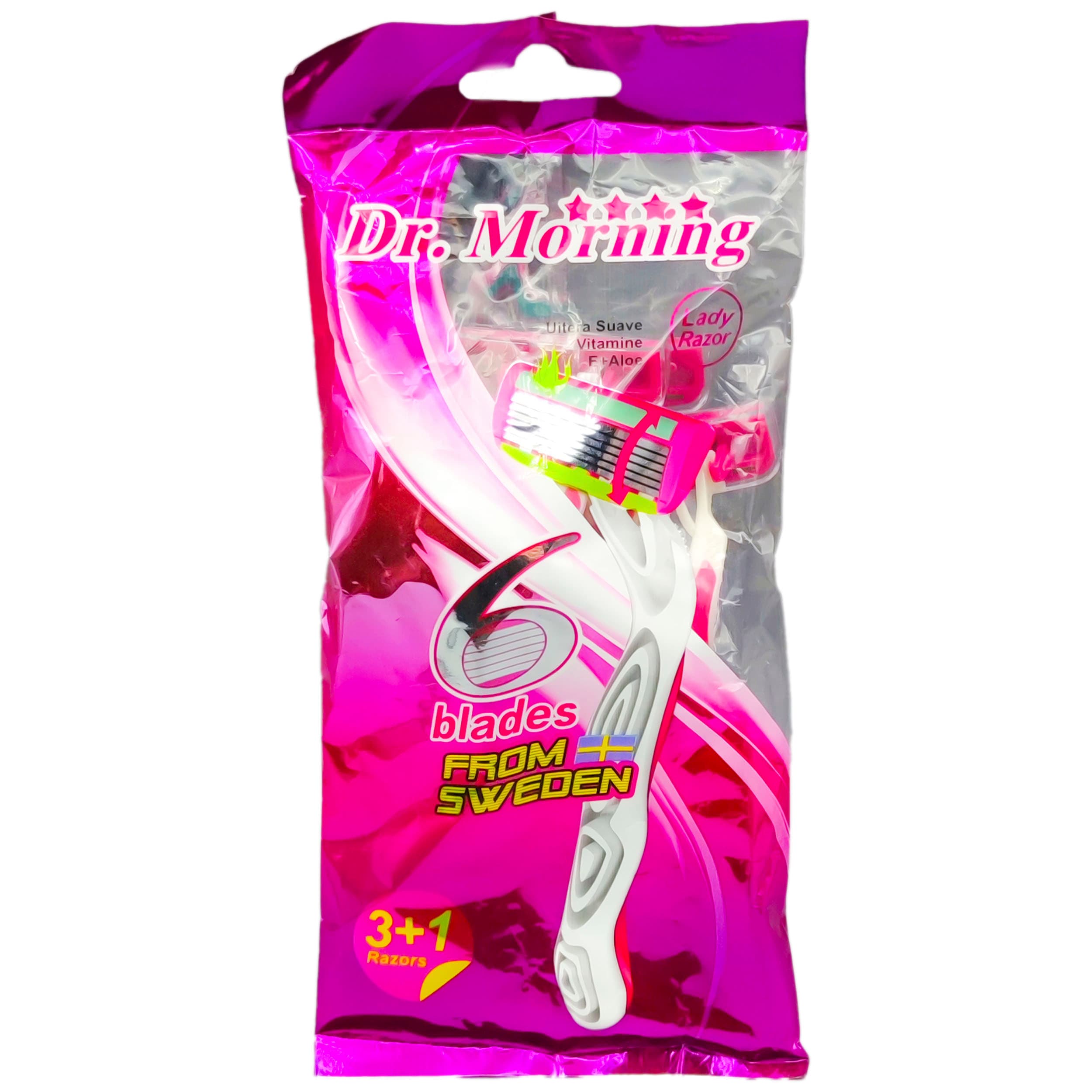 خودتراش دکتر مورنینگ مدل 6Blades-W بسته 4 عددی