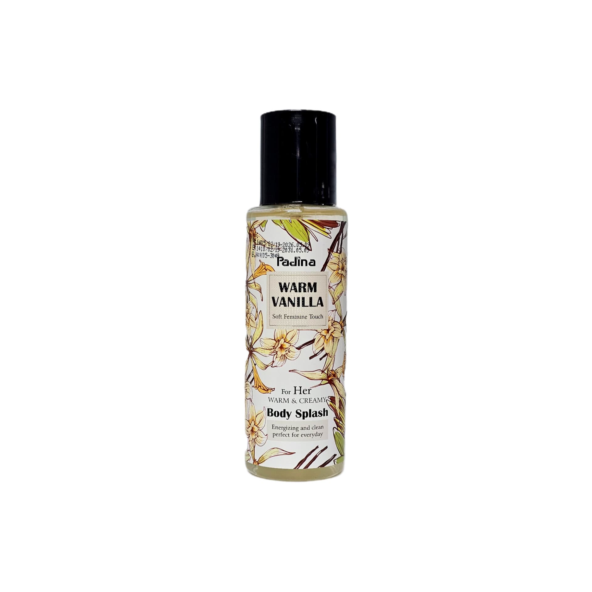 بادی اسپلش زنانه پادینا رایحه warm vanilla حجم 240 میل