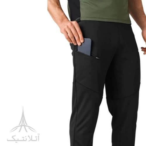شلوار اسلش ورزشی اورجینال مردانه کریویت CRIVIT مشکی Long Training Trousers کمر کشی و بند دار — تصویر ۳