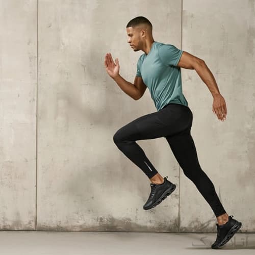 لگ ورزشی تخصصی مردانه کریویت Crivit آلمان Men’s Running Tights مشکی