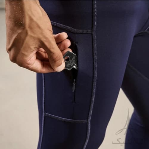 لگ ورزشی تخصصی مردانه کریویت Crivit آلمان Men’s Running Tights سرمه ای — تصویر ۵