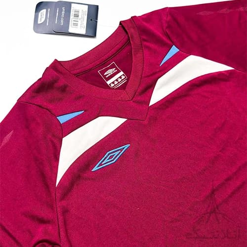 بلوز آستین دار ورزشی پسرانه فوتبالی برند آمبرو Umbro اورجینال وارداتی زرشکی — تصویر ۳