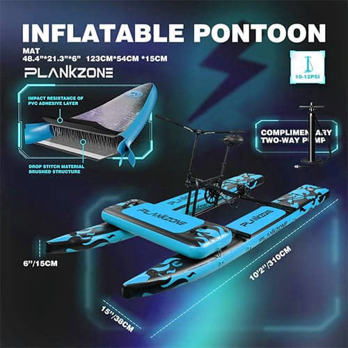 پدل بورد دوچرخهای آبی بادی Plankzone — تصویر ۳