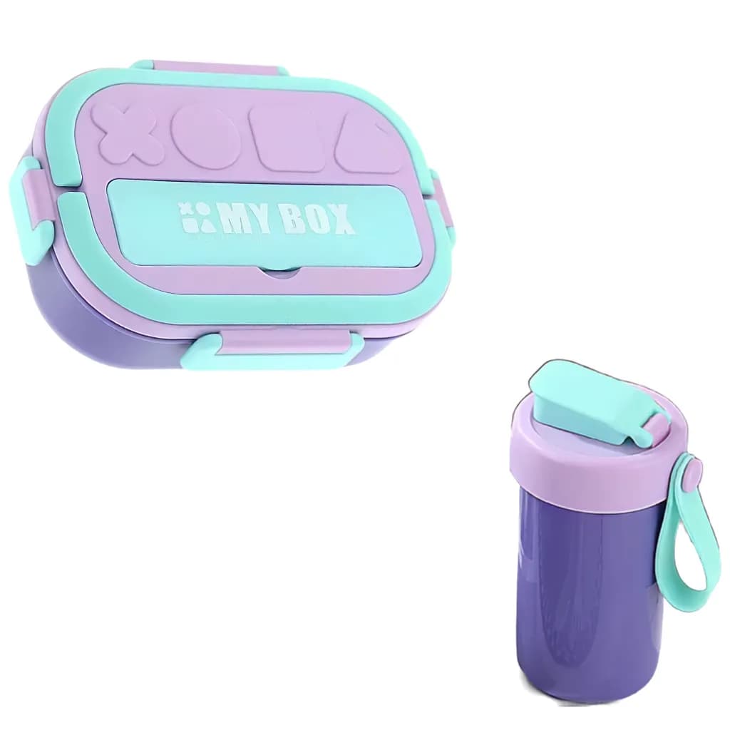 ظرف غذا همراه قمقمه مدل MY BOX مینیمال 1000ML — تصویر ۷