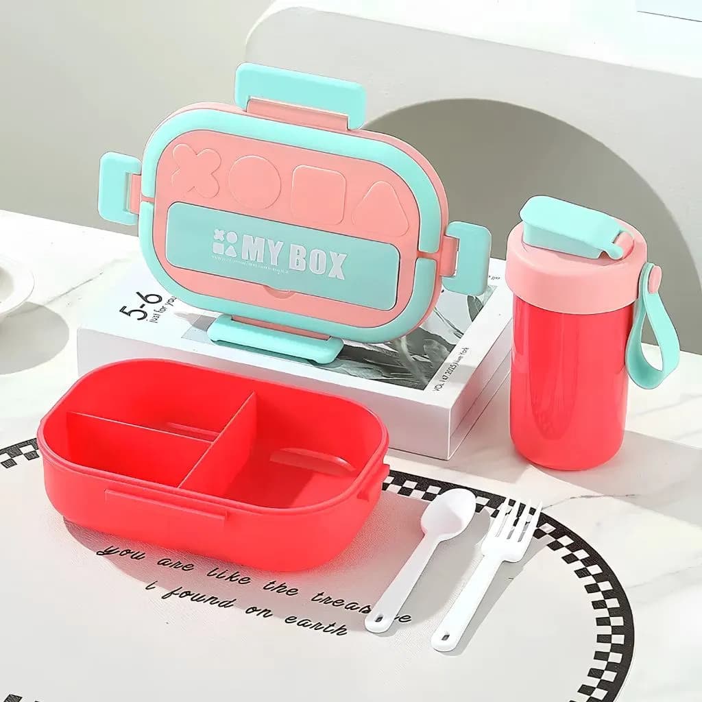 ظرف غذا همراه قمقمه مدل MY BOX مینیمال 1000ML — تصویر ۴