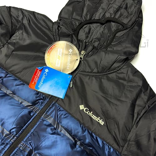 کاپشن وارداتی کلمبیا Columbia دارای تکنولوژی آمنی هیت (Omni-Heat) کلاه دار تراکم پر 650 سرمه ای — تصویر ۴