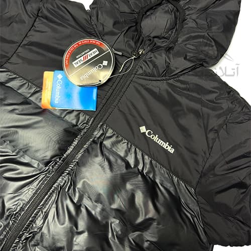 کاپشن وارداتی کلمبیا Columbia دارای تکنولوژی آمنی هیت (Omni-Heat) کلاه دار تراکم پر 650 مشکی — تصویر ۳