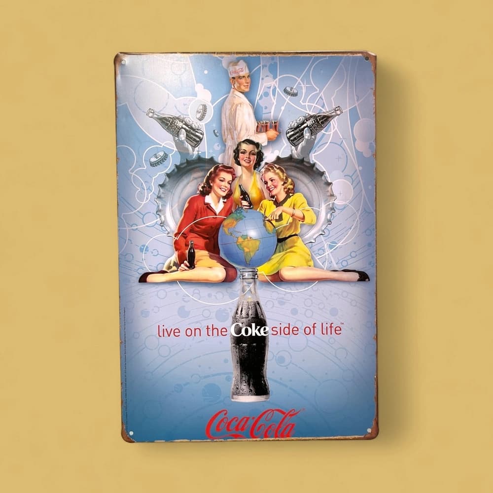 پلاک فلزی طرح Cokeside ابعاد 20×30