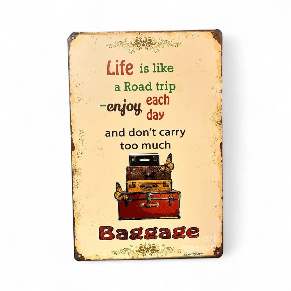 پلاک فلزی طرح Baggage ابعاد 20×30