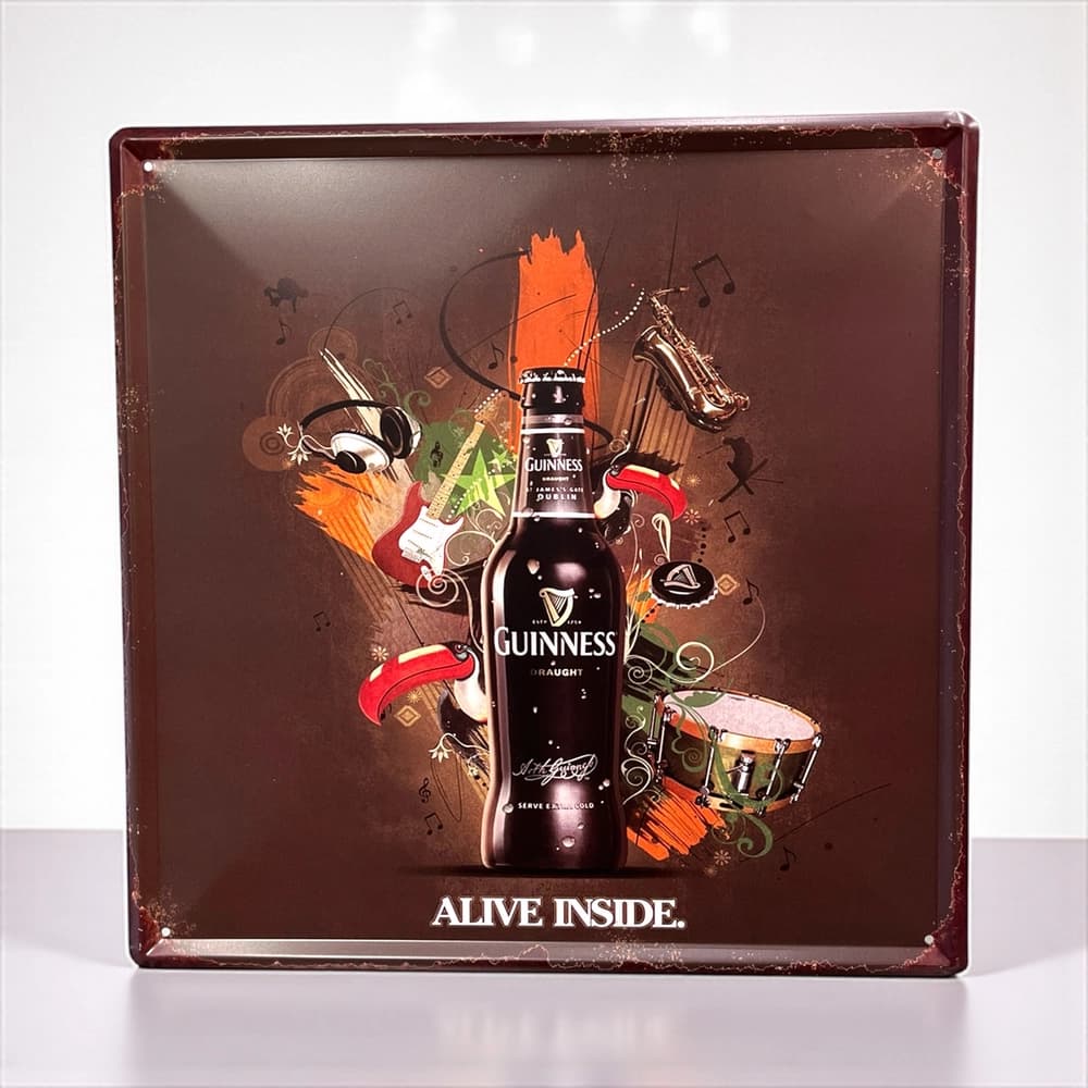 پلاک فلزی طرح Guinness Music ابعاد 30×30