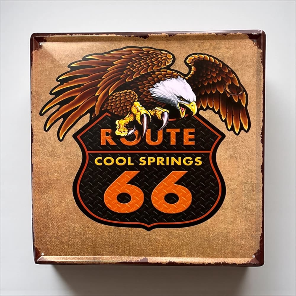 پلاک فلزی طرح Route 66 Cool Springs — تصویر ۲