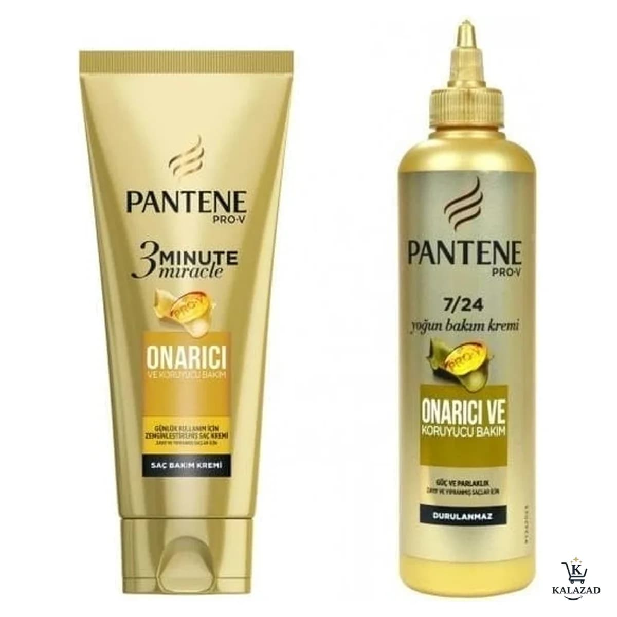 پک مراقبتی مو پنتین Pantene مدل Onarici And Argan حاوی کرم و سرم ترمیم کننده مو بسته 2 عددی