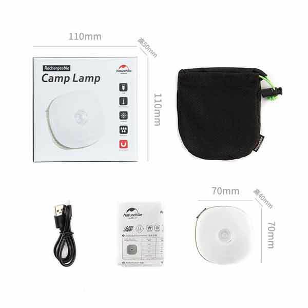 چراغ چادر نيچرهايك مدل NH16D300-Cسبز
