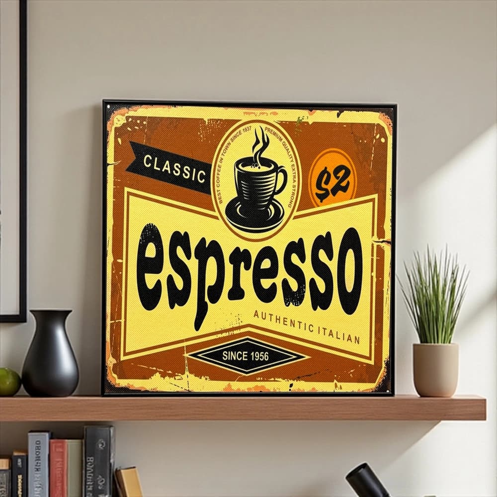 تابلو دیواری طرح Classic Espresso ابعاد 30×30