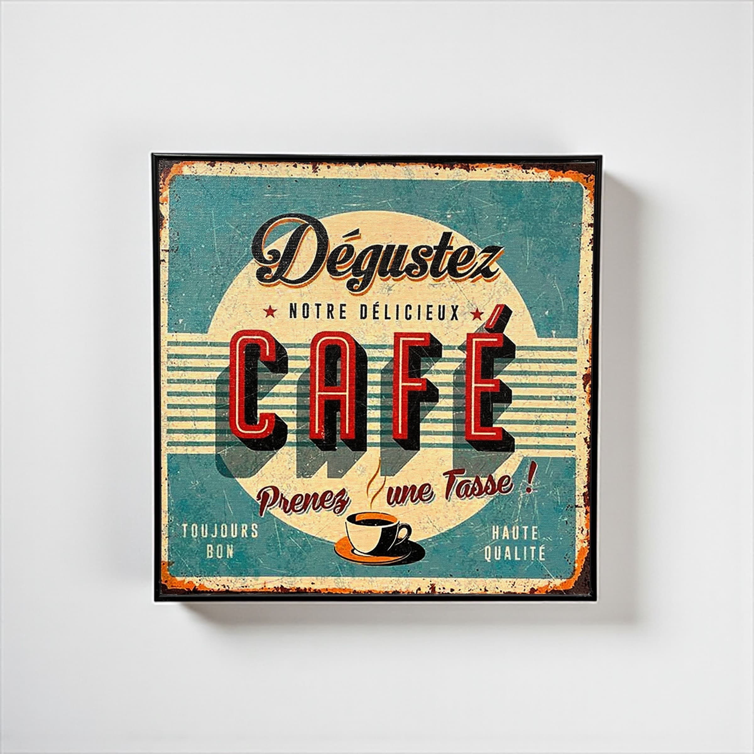 تابلو دیواری طرح وینتیج CAFE ابعاد 30×30