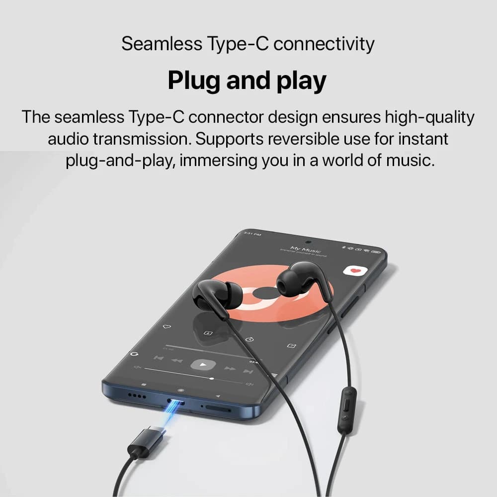 هندزفری باسیم تایپ سی شیائومی Xiaomi مدل Type-C Earphones HSEJ03JY — تصویر ۶