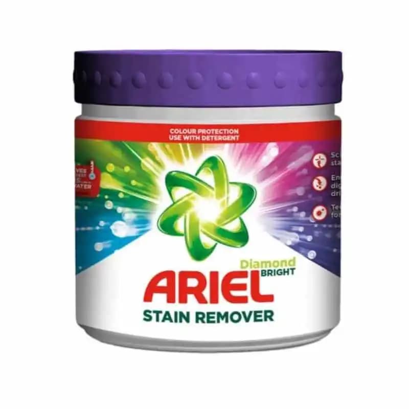 پودر لکه بر لباس Ariel سری Diamond Bright مناسب لباس های رنگی و سفید وزن 500 گرم — تصویر ۲