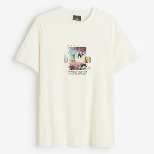 تیشرت اورجینال وارداتی H&M اچ اند ام طرح The Mountains Whisper