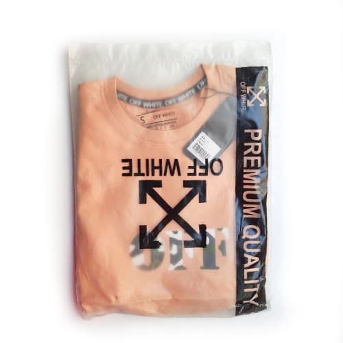 تیشرت اورجینال وارداتی Off-White آف وایت طرح نارنجی چریکی — تصویر ۳