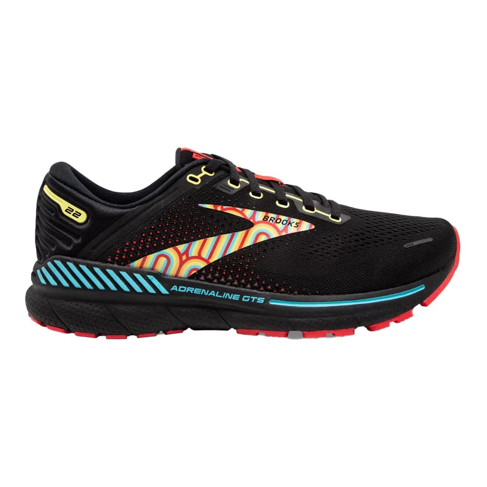 کفش دویدن مردانه Brooks Adrenaline GTS 22 – رنگ مشکی/مولتی‌کالر – سایز 42 EU | زیتون کمپ