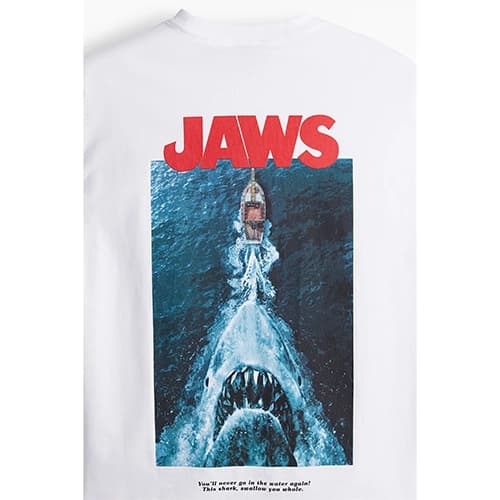 تیشرت اورجینال وارداتی H&M اچ اند ام Jaws کوسه — تصویر ۳