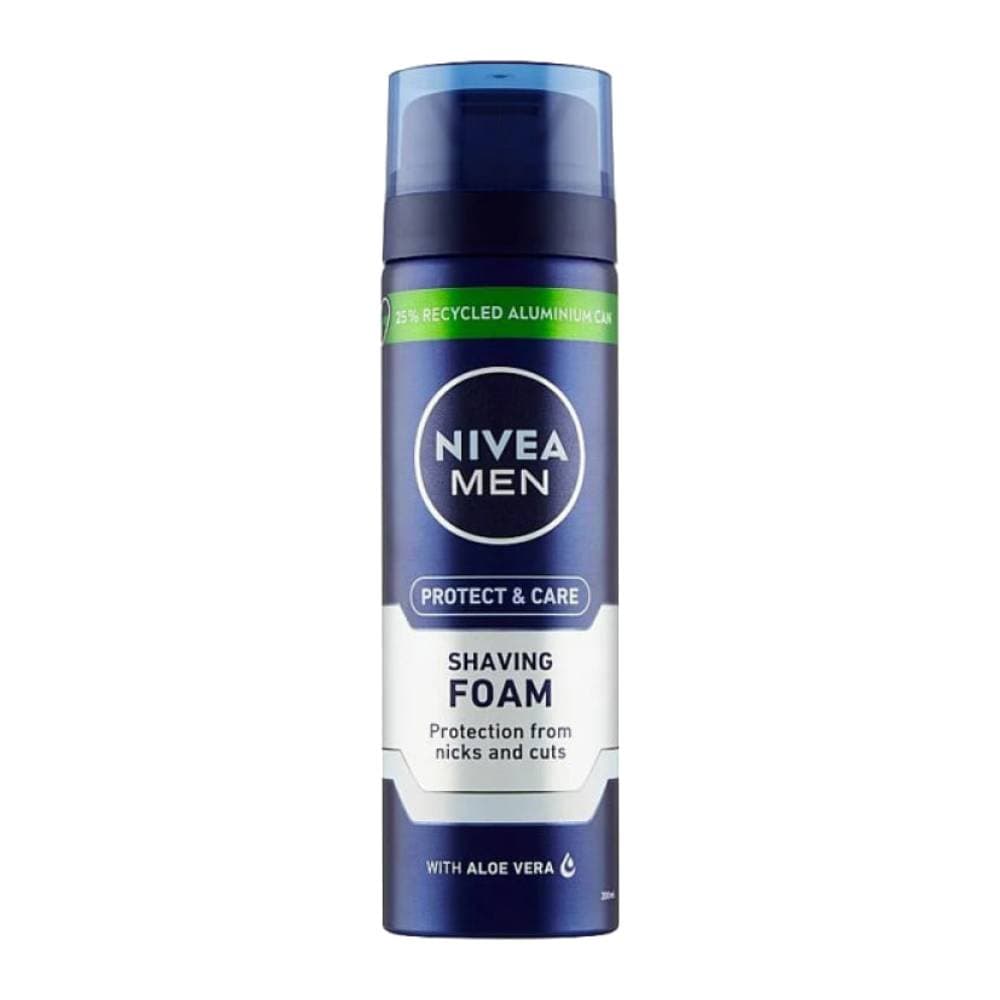 فوم اصلاح صورت نیوآ Nivea مدل Protect And Care حاوی عصاره آلوئه ورا حجم 200 میل
