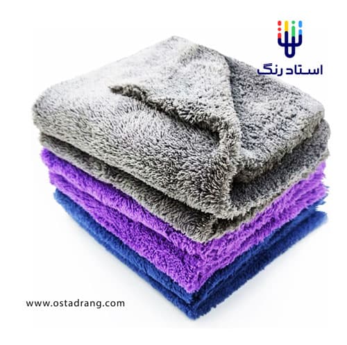 بسته 12 عددی حوله (دستمال) مایکروفایبر بدون لبه سوپر نرم PARAX سایز 40*40 400gsm Multi suffering Towel Ultra Soft — تصویر ۲