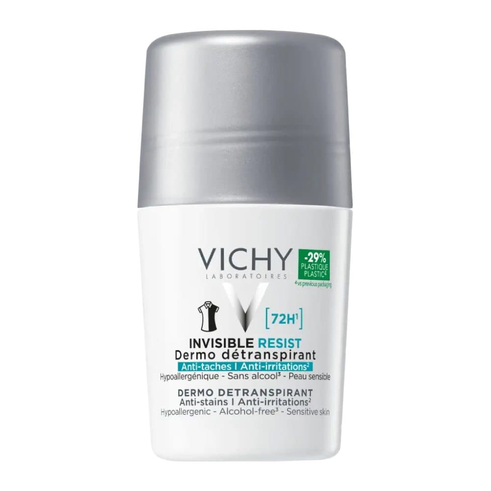 مام رول زنانه ویشی Vichy مدل Invisible Resist بدون ایجاد لک روی لباس حجم 50 میل