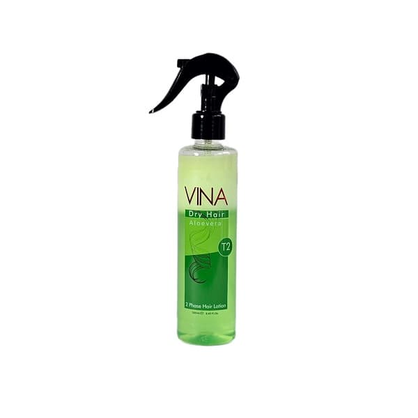 اسپری دو فازی مو حاوی عصاره آلوئه ورا وینا مخصوص موهای خشک حجم 250ml